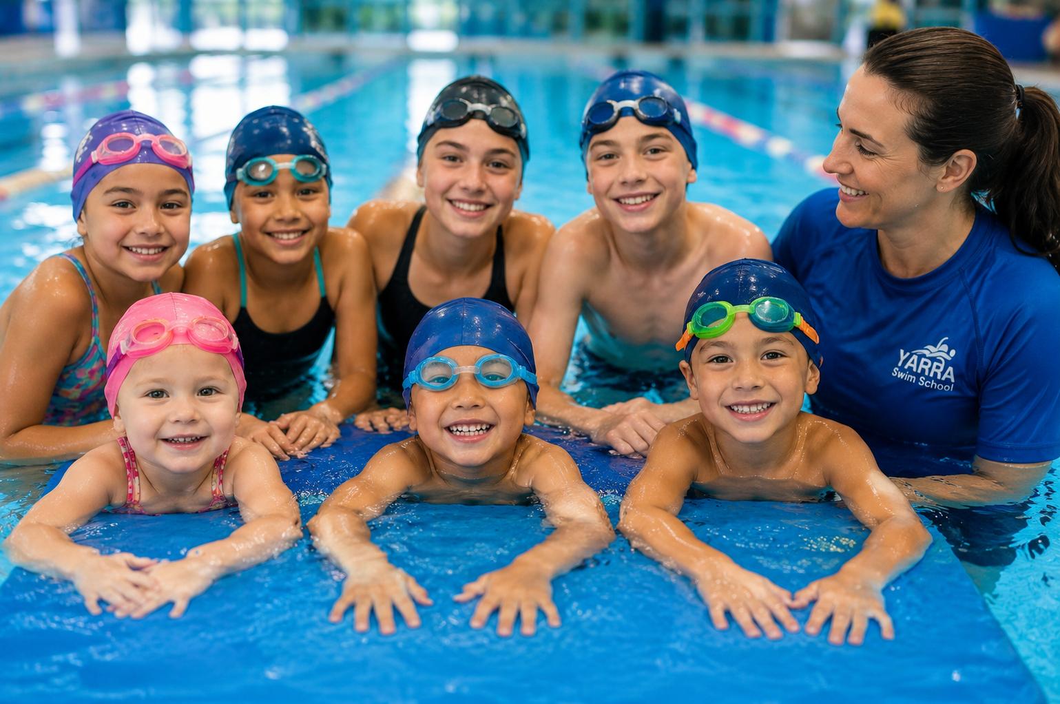Children enjoying swimming at Yarra Swim School